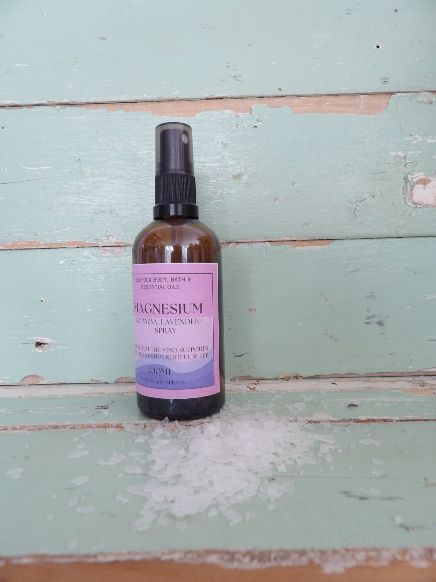 Magnesium, Copaiba, Lavender Spray Pink Label