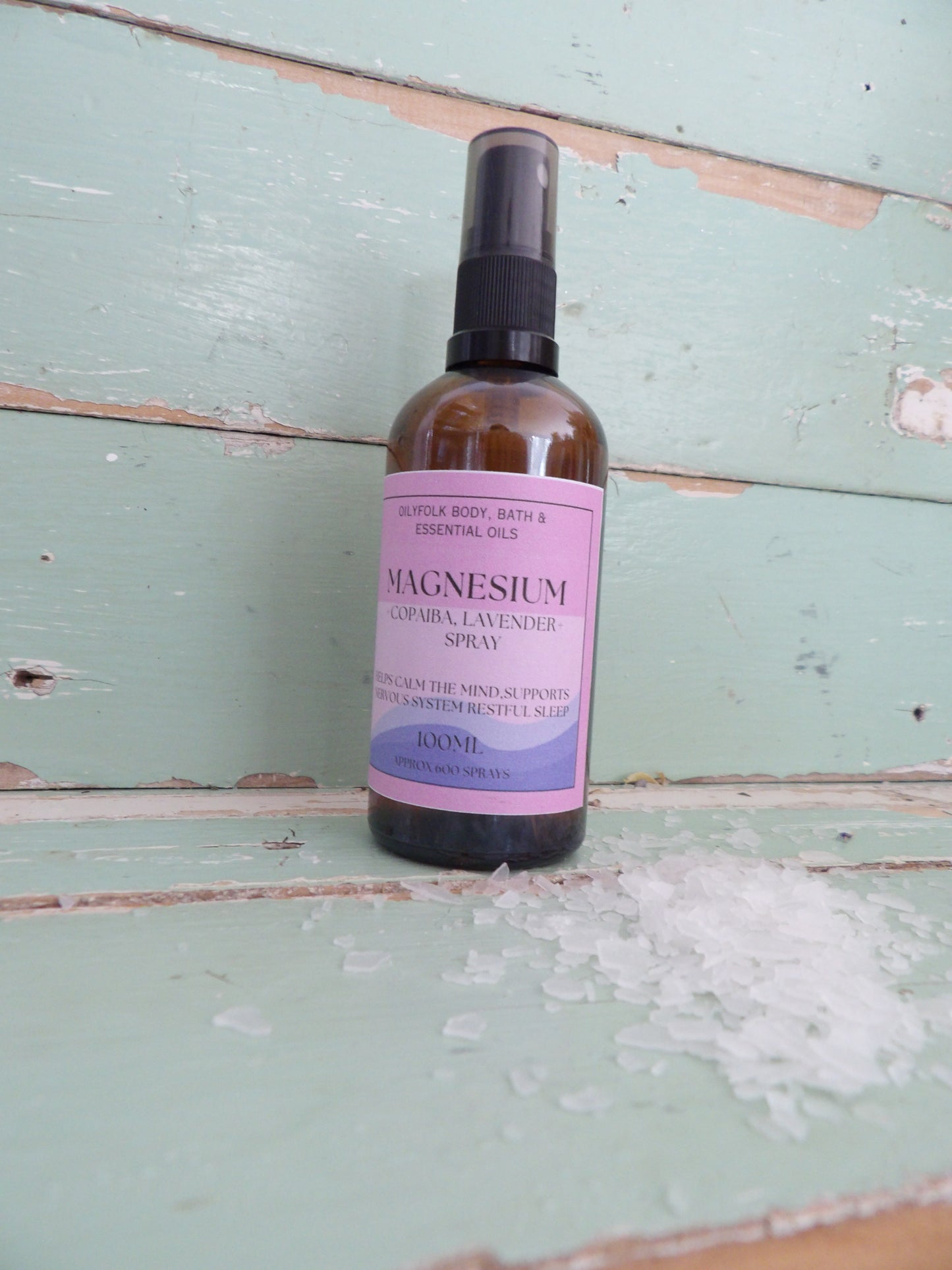 Magnesium, Copaiba, Lavender Spray Pink Label